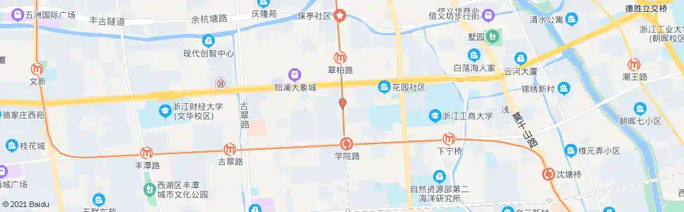 杭州翠苑一区东_公交站地图_杭州公交_妙搜公交查询2025