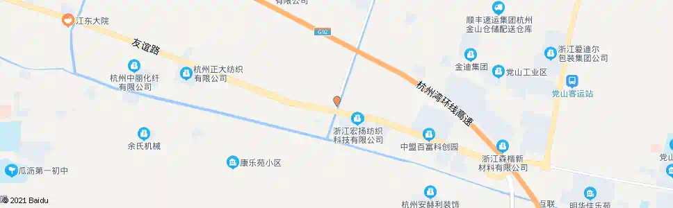 杭州长沙路党柯路口_公交站地图_杭州公交_妙搜公交查询2025