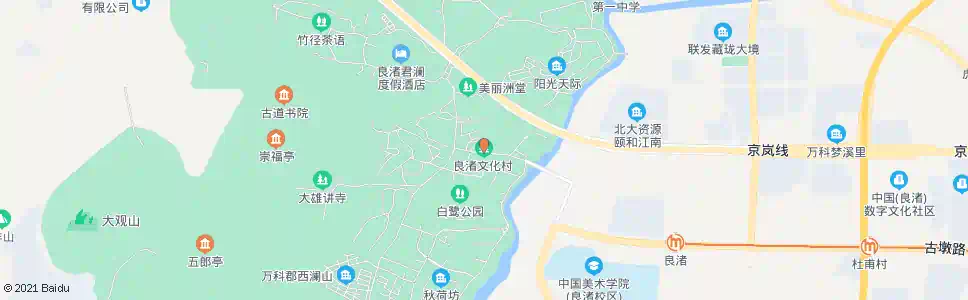 杭州良渚文化村_公交站地图_杭州公交_妙搜公交查询2025