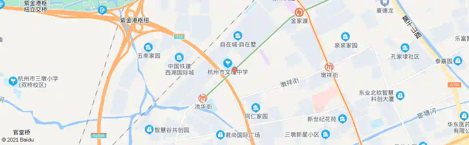 杭州池华街公交站_公交站地图_杭州公交_妙搜公交查询2025
