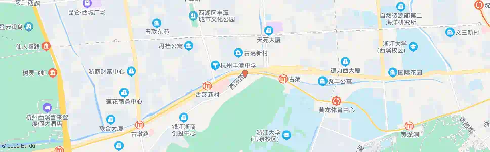 杭州古荡西_公交站地图_杭州公交_妙搜公交查询2025