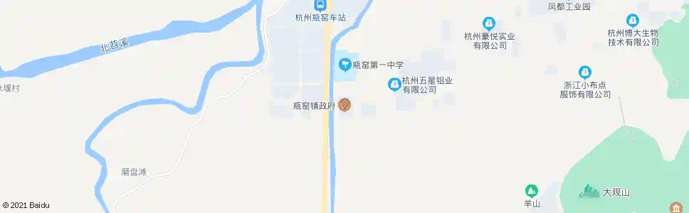 杭州瓶窑镇政府_公交站地图_杭州公交_妙搜公交查询2025