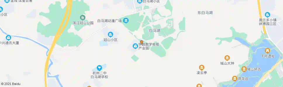 杭州白马湖南_公交站地图_杭州公交_妙搜公交查询2025