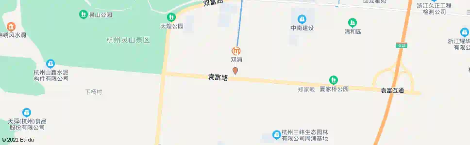 杭州太平庙东_公交站地图_杭州公交_妙搜公交查询2025