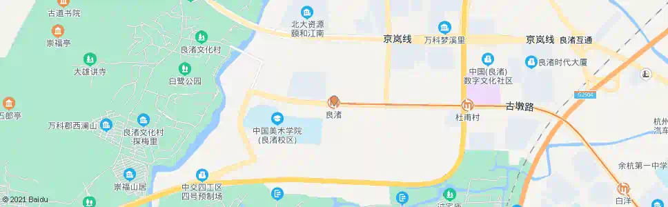 杭州良渚街道_公交站地图_杭州公交_妙搜公交查询2025