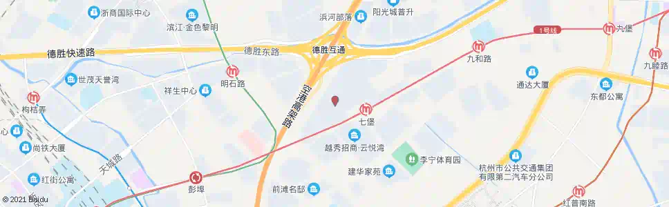杭州彭埠金家埠_公交站地图_杭州公交_妙搜公交查询2025