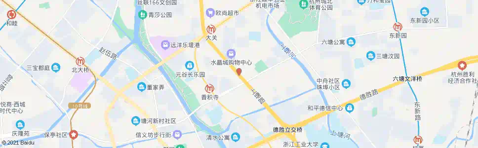 杭州上塘路香积寺路口_公交站地图_杭州公交_妙搜公交查询2025