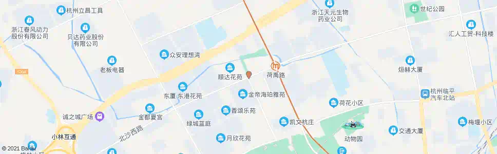 杭州北沙西路雨荷路口_公交站地图_杭州公交_妙搜公交查询2025