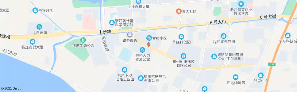 杭州智格村(海达南路以东)_公交站地图_杭州公交_妙搜公交查询2025