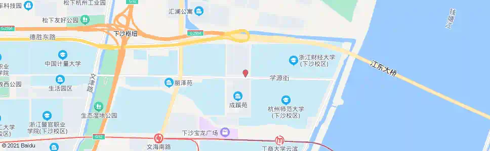 杭州下沙高教东区_公交站地图_杭州公交_妙搜公交查询2025