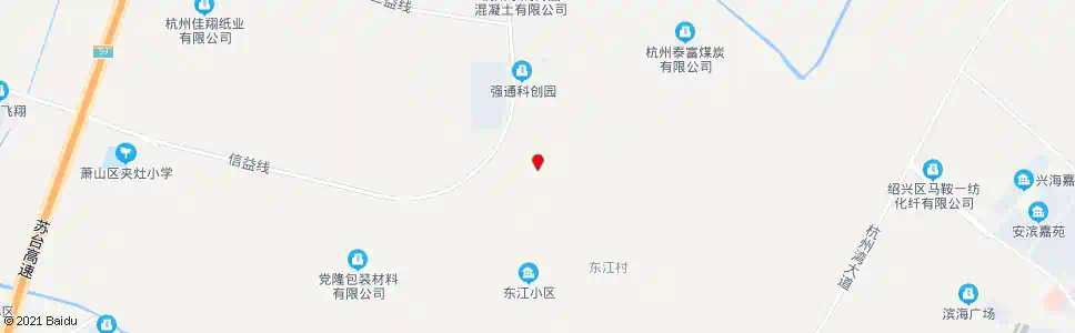 杭州东江村_公交站地图_杭州公交_妙搜公交查询2025