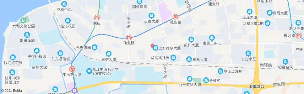 杭州滨康路火炬大道口_公交站地图_杭州公交_妙搜公交查询2025