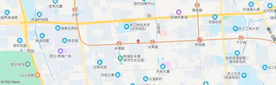 杭州文二西路益乐路口_公交站地图_杭州公交_妙搜公交查询2025