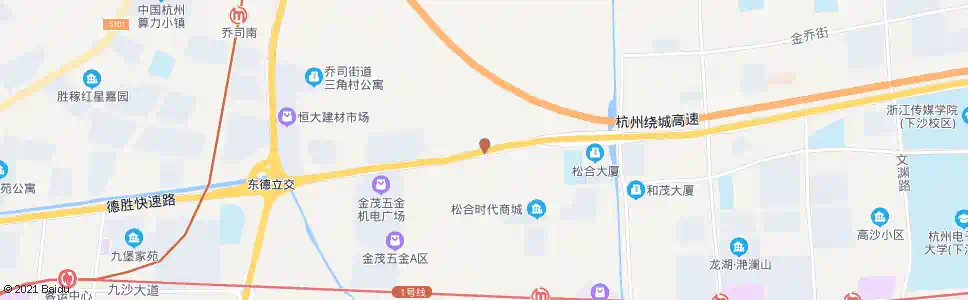 杭州德胜东路乔下线口_公交站地图_杭州公交_妙搜公交查询2025