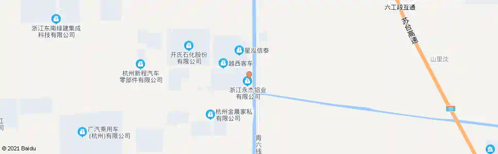 杭州青东二路江东六路口_公交站地图_杭州公交_妙搜公交查询2025