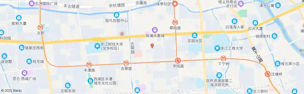 杭州古荡湾新村_公交站地图_杭州公交_妙搜公交查询2025