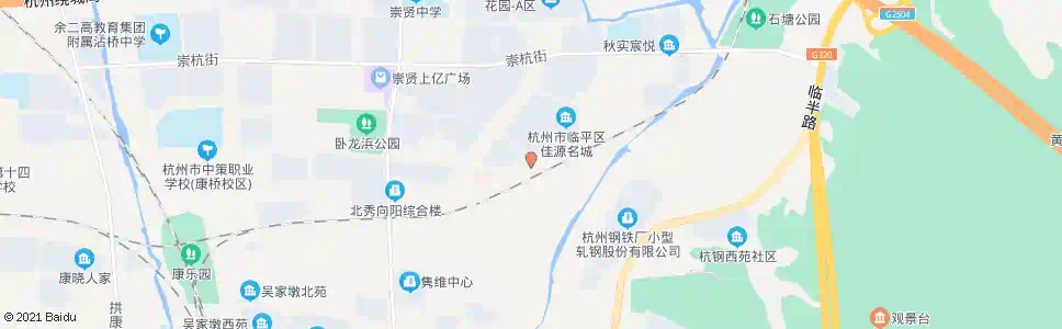 杭州崇贤新城_公交站地图_杭州公交_妙搜公交查询2025