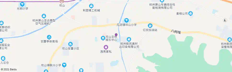 杭州坎山镇政府_公交站地图_杭州公交_妙搜公交查询2025