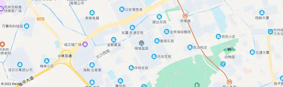 杭州绿城蓝庭_公交站地图_杭州公交_妙搜公交查询2025