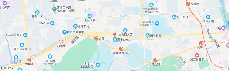 杭州古荡东_公交站地图_杭州公交_妙搜公交查询2025