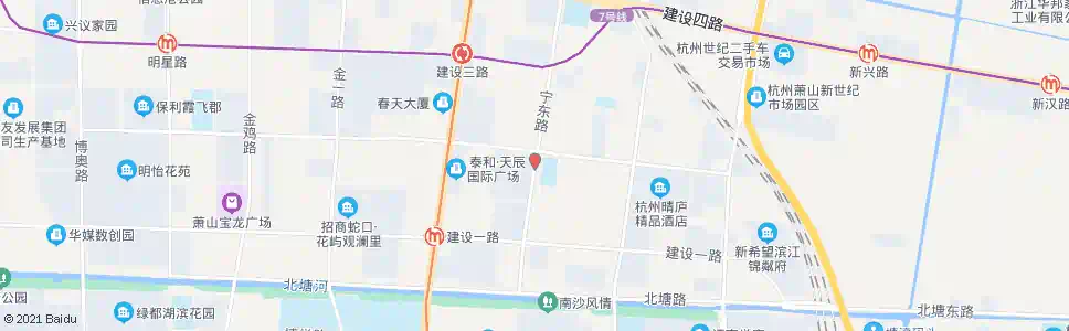 杭州宁东路建设二路口_公交站地图_杭州公交_妙搜公交查询2025