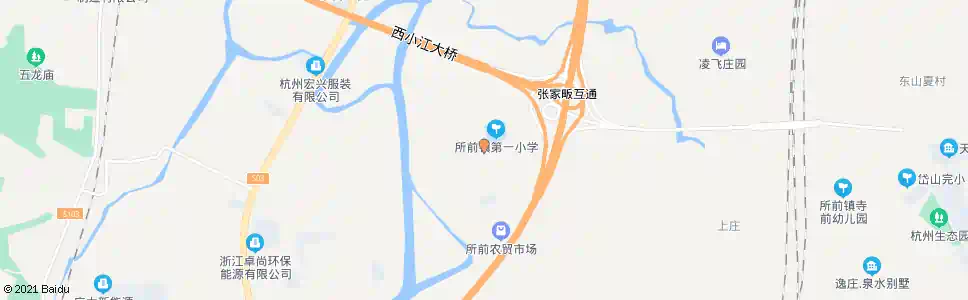 杭州所前一小_公交站地图_杭州公交_妙搜公交查询2025