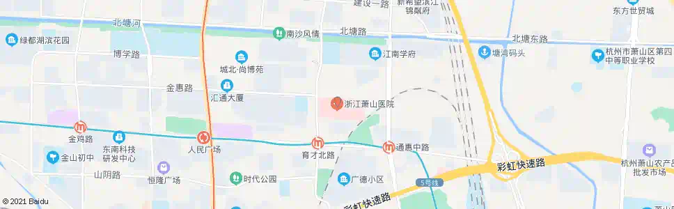 杭州萧山医院_公交站地图_杭州公交_妙搜公交查询2025