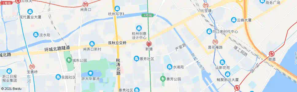 杭州艮新天桥南_公交站地图_杭州公交_妙搜公交查询2025