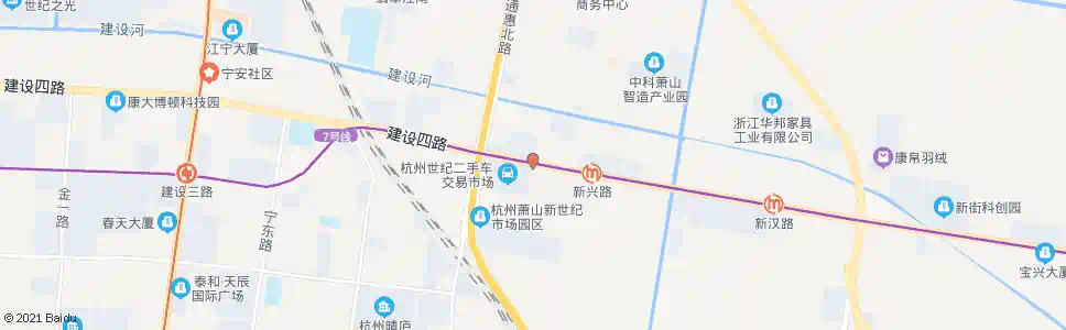 杭州建设四路新意路口_公交站地图_杭州公交_妙搜公交查询2025