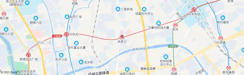 杭州闸弄口站_公交站地图_杭州公交_妙搜公交查询2025