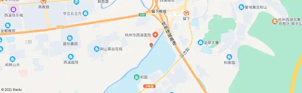 杭州西溪医院西_公交站地图_杭州公交_妙搜公交查询2025