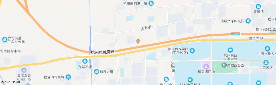杭州下沙卫生服务中心_公交站地图_杭州公交_妙搜公交查询2025