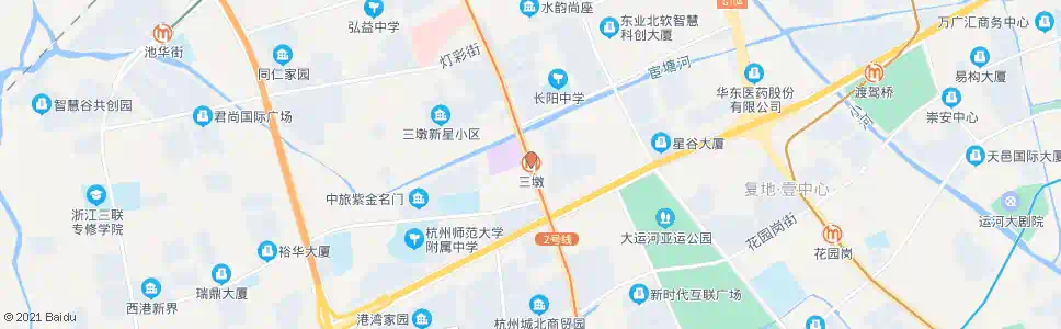 杭州三墩_公交站地图_杭州公交_妙搜公交查询2025