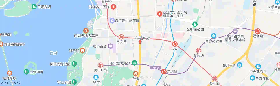 杭州涌金立交_公交站地图_杭州公交_妙搜公交查询2025