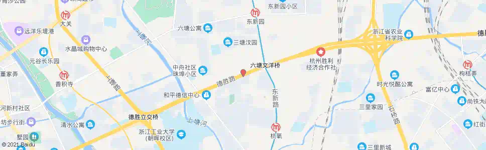 杭州德胜东村_公交站地图_杭州公交_妙搜公交查询2025