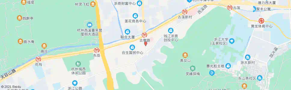 杭州古墩路西溪路口_公交站地图_杭州公交_妙搜公交查询2025