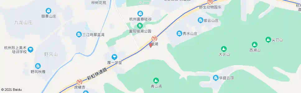 杭州银湖花苑_公交站地图_杭州公交_妙搜公交查询2025