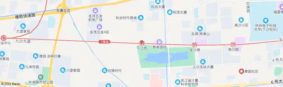 杭州下沙西站_公交站地图_杭州公交_妙搜公交查询2025