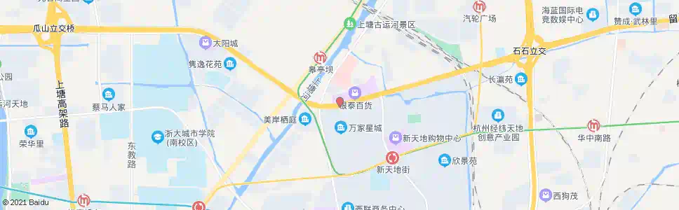 杭州石祥路东新路口_公交站地图_杭州公交_妙搜公交查询2025