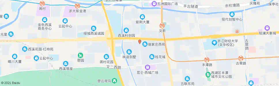 杭州紫荆花路文一西路口_公交站地图_杭州公交_妙搜公交查询2025
