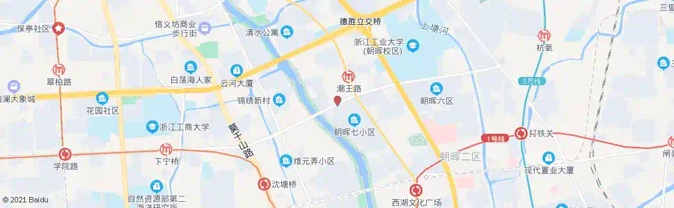 杭州朝晖九区_公交站地图_杭州公交_妙搜公交查询2025