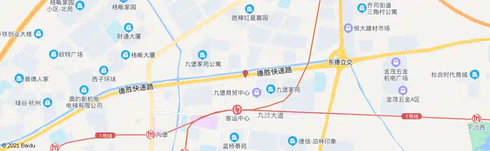 杭州九堡五区_公交站地图_杭州公交_妙搜公交查询2025