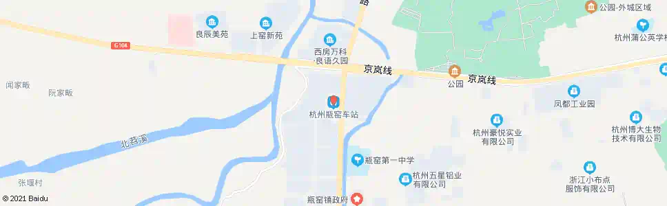 杭州瓶窑汽车站_公交站地图_杭州公交_妙搜公交查询2025