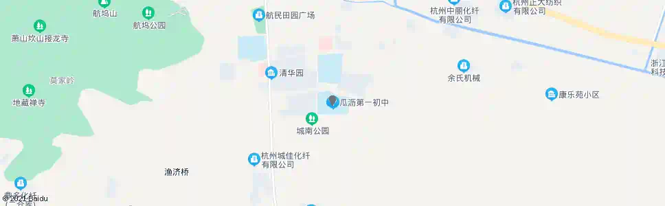 杭州瓜沥一中_公交站地图_杭州公交_妙搜公交查询2025