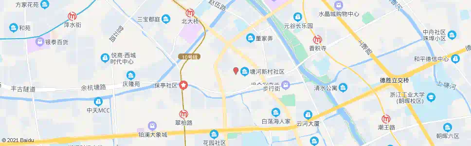 杭州塘河新村_公交站地图_杭州公交_妙搜公交查询2025