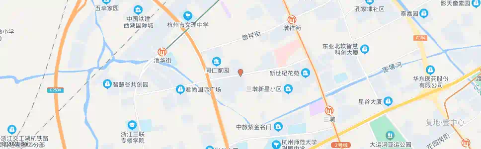 杭州三墩白寺桥_公交站地图_杭州公交_妙搜公交查询2025