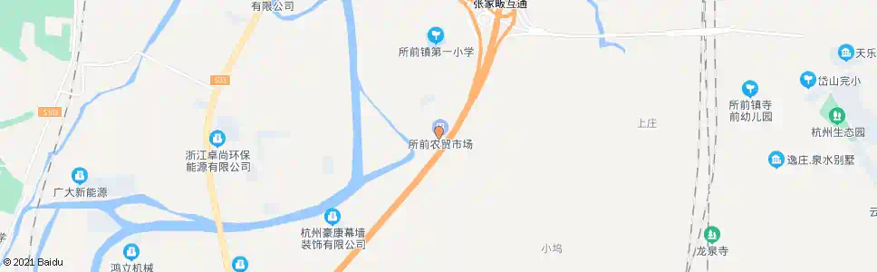 杭州老所前_公交站地图_杭州公交_妙搜公交查询2025