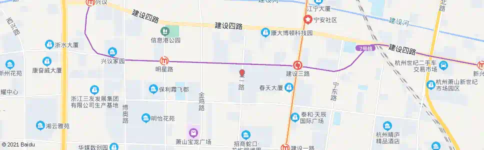 杭州建设三路金一路口_公交站地图_杭州公交_妙搜公交查询2025