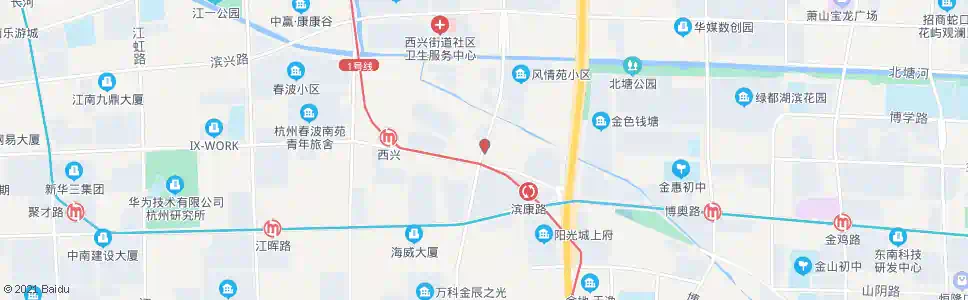 杭州西兴路滨安路口_公交站地图_杭州公交_妙搜公交查询2025