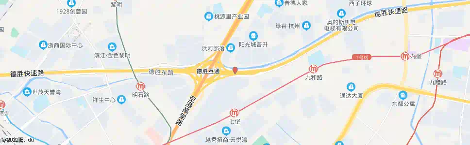 杭州德胜东路备塘路口_公交站地图_杭州公交_妙搜公交查询2025